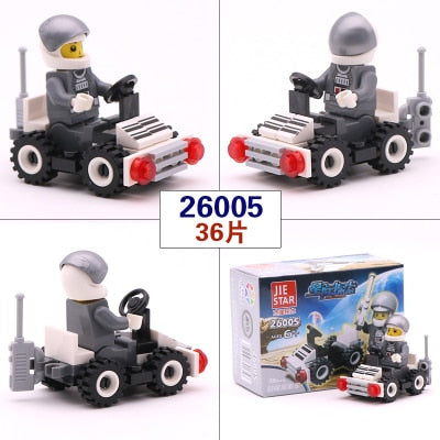 City Series PoliceCar Fighter mini Educational Building Blocks Toys