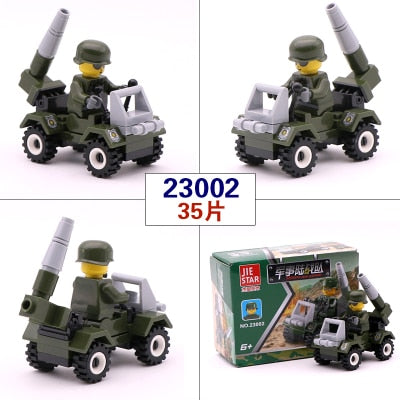 City Series PoliceCar Fighter mini Educational Building Blocks Toys