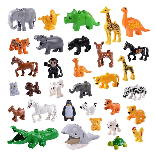 Animal Series Model Figures Big Building Blocks Animals Educational Toys